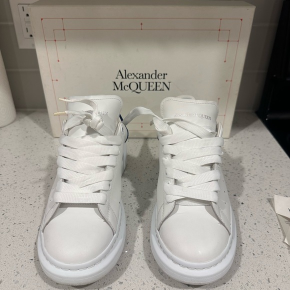 Alexander McQueen Classic White Lace-Up Sneakers